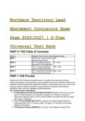 Northern Territory Lead Abatement Contractor Exam Prep 2026&sol;2027 &vert; S-Tier Universal Test Bank &lpar;60 Elite MCQs&comma; Full Rationale&comma; NT WorkSafe & AS&sol;NZS 4361&period;2 Compliant&rpar;