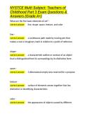 NYSTCE Multi Subject Teachers of Childhood Part 3 Exam Questions & Answers &lpar;Grade A&plus;&rpar;&period;docx&NewLine;&NewLine;