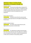 NYSTCE Music Content Exam Questions & Answers &lpar;Grade A&plus;&rpar;&period;docx&NewLine;&NewLine;