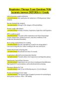 Respiratory Therapy Exam Questions With &NewLine;Accurate Answers 20252026 A&plus; Grade&period; 