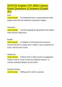 NYSTCE English CST &lpar;003&rpar; Literary Exam Questions & Answers &lpar;Grade A&plus;&rpar;&period;docx&NewLine;&NewLine;