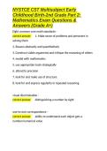 NYSTCE CST Multisubject Early Childhood Birth-2nd Grade Part 2 Mathematics Exam Questions & Answers &lpar;Grade A&plus;&rpar;&period;docx&NewLine;&NewLine;