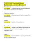 NYSTCE CST Part 1 221 Exam Questions & Answers &lpar;Grade A&plus;&rpar;&period;docx&NewLine;&NewLine;