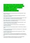 CNA PRACTICE TEST EXAM &lpar;2026&rpar; UPDATE VERIFIED QUESTIONS AND ANSWERS WITH 100&percnt; CORRECT ANSWERS GRADED A&plus; GUARANTEED SUCCESS&excl;&excl;