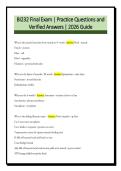 BI232 Final Exam &vert; Practice Questions and&NewLine;Verified Answers &vert; 2026 Guide