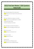BI232 Final Exam Review &vert; 2026 Questions&NewLine;Study Guide 