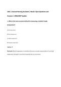 LNA &vert; Licensed Nursing Assistant &vert; Week 3 Quiz Questions and&NewLine;Answers &vert; 2026&sol;2027 Update