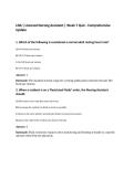 LNA &vert; Licensed Nursing Assistant &vert; Week 7 Quiz - Comprehensive&NewLine;Update