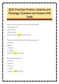 BI232 Final Exam Practice &vert; Anatomy and&NewLine;Physiology II Questions and Answers 2026&NewLine;Guide