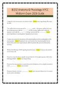 BI232 Anatomy & Physiology II PCC&NewLine;Midterm Exam 2026 Guide