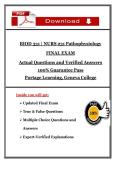 BIOD 331 &vert; NURS 231 Pathophysiology FINAL EXAM&NewLine;Actual Questions and Verified Answers 100&percnt; Guarantee Pass&NewLine;Portage Learning&comma; Geneva College&NewLine;