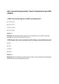 LNA &vert; Licensed Nursing Assistant &vert; Week 3 Comprehensive Quiz 2026&NewLine;&vert;UPDATE