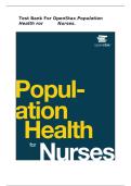 Test Bank OpenStax Population Health for Nurses Complete Chapters Questions and Verified Answers A&plus;&NewLine;