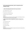 LNA &vert; Licensed Nursing Assistant &vert; Week 1 Comprehensive Quiz&NewLine;2026&sol;2027 UPDATE