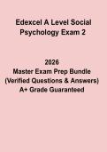 Edexcel A Level Social Psychology Exam 2 &ndash; Complete Revision Guide
