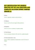 DCF CERTIFICATION TESTS BUNDLE&NewLine;PRACTICE TEST SET 2026 QUESTIONS AND&NewLine;COMPLETE SOLUTIONS EXPERT VERIFIED&NewLine;GRADED A&plus;