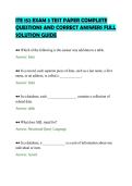 ITE 152 EXAM 3 TEST PAPER COMPLETE&NewLine;QUESTIONS AND CORRECT ANSWERS FULL&NewLine;SOLUTION GUIDE&NewLine;
