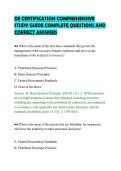 DE CERTIFICATION COMPREHENSIVE&NewLine;STUDY GUIDE COMPLETE QUESTIONS AND&NewLine;CORRECT ANSWERS