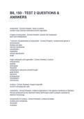 BIL 150 - TEST 2 QUESTIONS & ANSWERS
