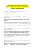 Commercial Driver License &lpar;Class A&rpar; Hazmat Endorsement Test with all Correct & 100&percnt; Verified Answers &vert;Already Graded A&plus;