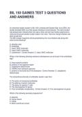 BIL 150 GAINES TEST 3 QUESTIONS AND ANSWERS