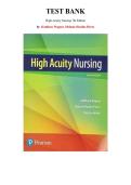 Test Bank for High-Acuity Nursing 7th Edition by Kathleen Wagner&comma;  Melanie Hardin-Pierce&comma; Chapter 1-39 &vert; All Chapters