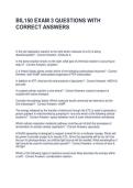 BIL150 EXAM 3 QUESTIONS WITH CORRECT ANSWERS
