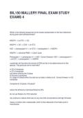 BIL150 MALLERY FINAL EXAM STUDY EXAMS 4 QUESTIONS WITH CORRECT ANSWERS