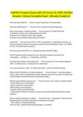 HazMat Transport Exam with all Correct & 100&percnt; Verified Answers &vert;Actual Complete Exam &vert;Already Graded A&plus;