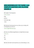 IUPUI MICROBIOLOGY TEST PAPER 1 2026&NewLine;COMPLETE QUESTIONS AND SOLUTIONS&NewLine;GRADED A&plus;
