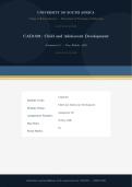 CAD1501 Assignment 2 Due 26 May 2026&vert;Child and Adolescent Development&vert;
