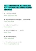 IVCA COMPREHENSIVE TEST SCRIPT 2026&NewLine;FULL QUESTIONS AND CORRECT ANSWERS&NewLine;GRADED A&plus;