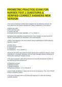 PROMETRIC PRACTICE EXAM FOR NURSES TEST 1 QUESTIONS & VERIFIED CORRECT ANSWERS NEW VERSION