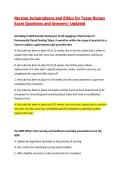 Nursing Jurisprudence and Ethics for Texas Nurses&NewLine;Exam Questions and Answers&vert; Updated