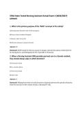 STNA State Tested Nursing Assistant Actual Exam 2 &lpar;2026&sol;2027&rpar;&NewLine;UPDATE