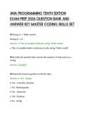 JAVA PROGRAMMING TENTH EDITION&NewLine;EXAM PREP 2026 QUESTION BANK AND&NewLine;ANSWER KEY MASTER CODING SKILLS SET