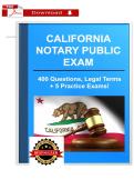 California Notary Public Exam &lpar;2026 &sol; 2027&rpar; Questions and Verified Answers&comma; 100&percnt; Guaranteed Pass &vert;&vert;Complete A&plus; Guide