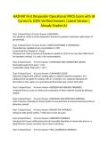 HAZMAT First Responder Operational &lpar;FRO&rpar; Exam with all Correct & 100&percnt; Verified Answers &vert;Latest Version &vert;Already Graded A&plus;