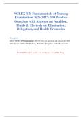 NCLEX-RN Fundamentals 2026-2027&colon; 100 Questions & Answers&NewLine;&NewLine;