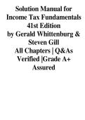 Solution Manual for Income Tax Fundamentals 41st Edition by Gerald Whittenburg & Steven Gill &ndash; Verified Solution Manual with Step-by-Step Answers and Comprehensive Chapter Solutions