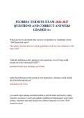FLORIDA TERMITE EXAM 2026-2027 QUESTIONS AND CORRECT ANSWERS GRADED A&plus;