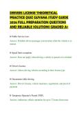 DRIVERS LICENSE THEORETICAL&NewLine;PRACTICE QUIZ GUYANA STUDY GUIDE&NewLine;2026 FULL PREPARATION QUESTIONS&NewLine;AND RELIABLE SOLUTIONS GRADED A&plus;