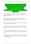 NUR 408 &ndash; Exam 3 Study Guide Practice Questions and Answers &lpar;2026 Latest Updated&rpar;