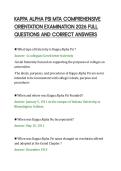 KAPPA ALPHA PSI MTA COMPREHENSIVE&NewLine;ORIENTATION EXAMINATION 2026 FULL&NewLine;QUESTIONS AND CORRECT ANSWERS&NewLine;