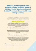 BIOD 171 Microbiology Final Exam &lpar;2026&sol;2027&rpar; Expert Strategies&comma; Review of &lpar;45&rpar; Key Practice Questions and Verified Detailed Answers&semi; for Guaranteed Success - Portage Learning&NewLine;&NewLine;&NewLine;