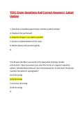 TECC Exam Questions And Correct Answers&vert; Latest Update