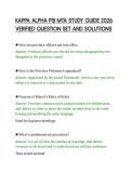 KAPPA ALPHA PSI MTA STUDY GUIDE 2026&NewLine;VERIFIED QUESTION SET AND SOLUTIONS&NewLine;