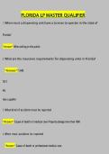 Florida LP Master Qualifier Questions & Answers 2025&sol;2026 &vert; LP Gas Licensing Study Guide &vert; Safety&comma; Regulations & Installation Exam Prep &vert; Verified A&plus;
