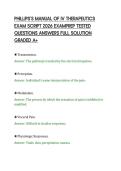 PHILLIPS&rsquo;S MANUAL OF IV THERAPEUTICS&NewLine;EXAM SCRIPT 2026 EXAMPREP TESTED&NewLine;QUESTIONS ANSWERS FULL SOLUTION&NewLine;GRADED A&plus;