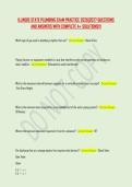 ILLINOIS STATE PLUMBING EXAM PRACTICE 2026&vert;2027 QUESTIONS &NewLine;AND ANSWERS WITH COMPLETE A&plus; SOLUTIONS&excl;&excl;&excl;